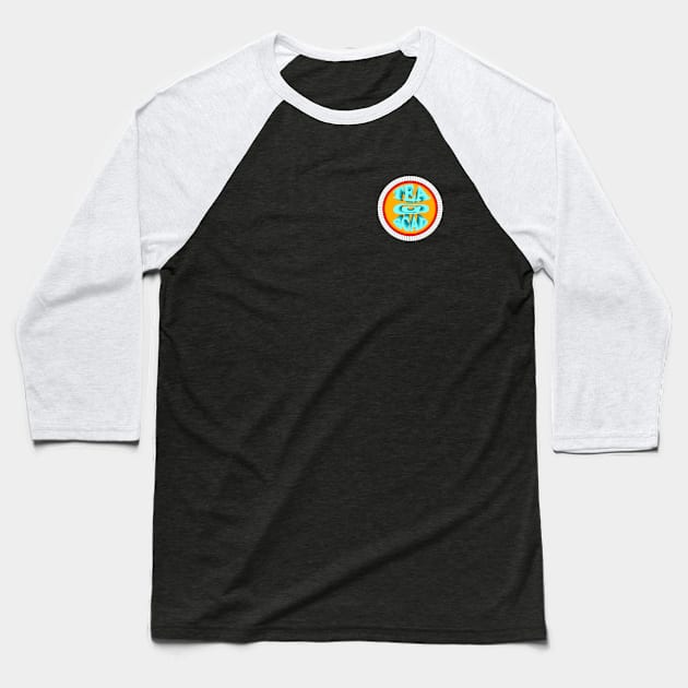 Circle Logo Design Baseball T-Shirt by TEA@SCAD